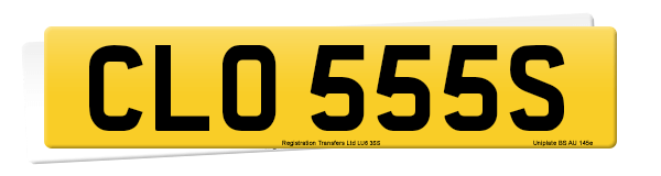 Registration number CLO 555S